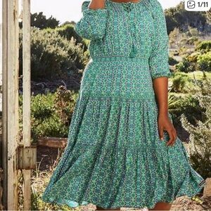 Matilda Jane Teal Patterned Midi Dress